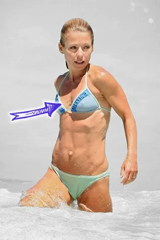 Kelly ripa weird chest before surgery