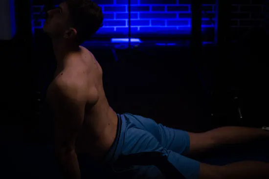 Cobra stretch to open sunken chest